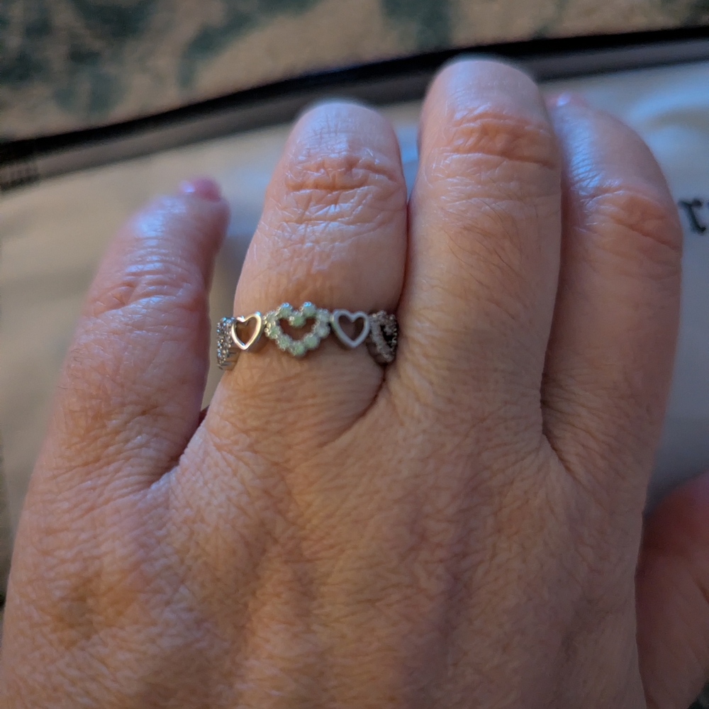 Pretty Bird Silver Heart Ring
